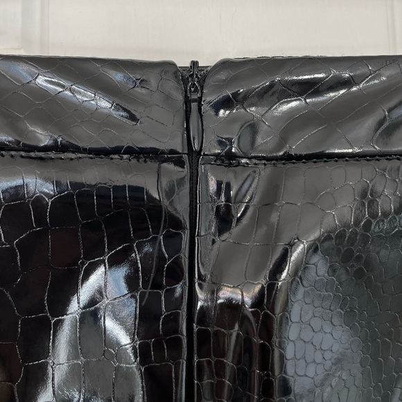 Glamorous Faux Reptile Skin Mini Skirt XS Black - Picture 7 of 16